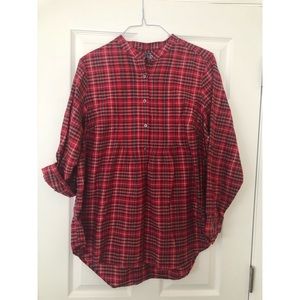 Lands’ End Flannel Blouse
